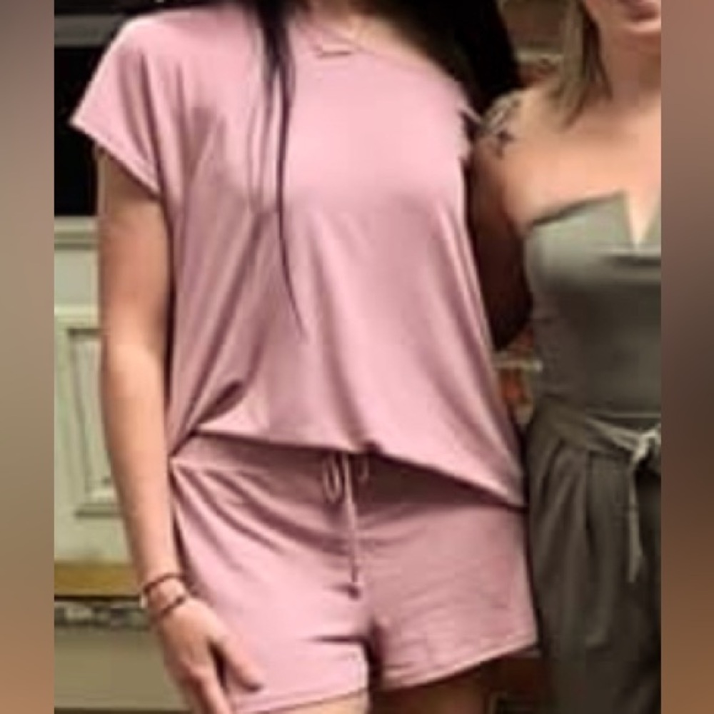 Dusty rose color top and bottom set